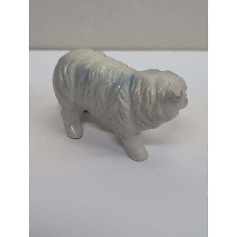 Vintage Homco Ceramic White Sheep Figurine, model #5552 Nativity Scene